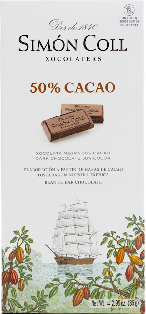 Chocolate 50 % Cacao - Chocolates Simón Coll - Feinkost - Schokolade