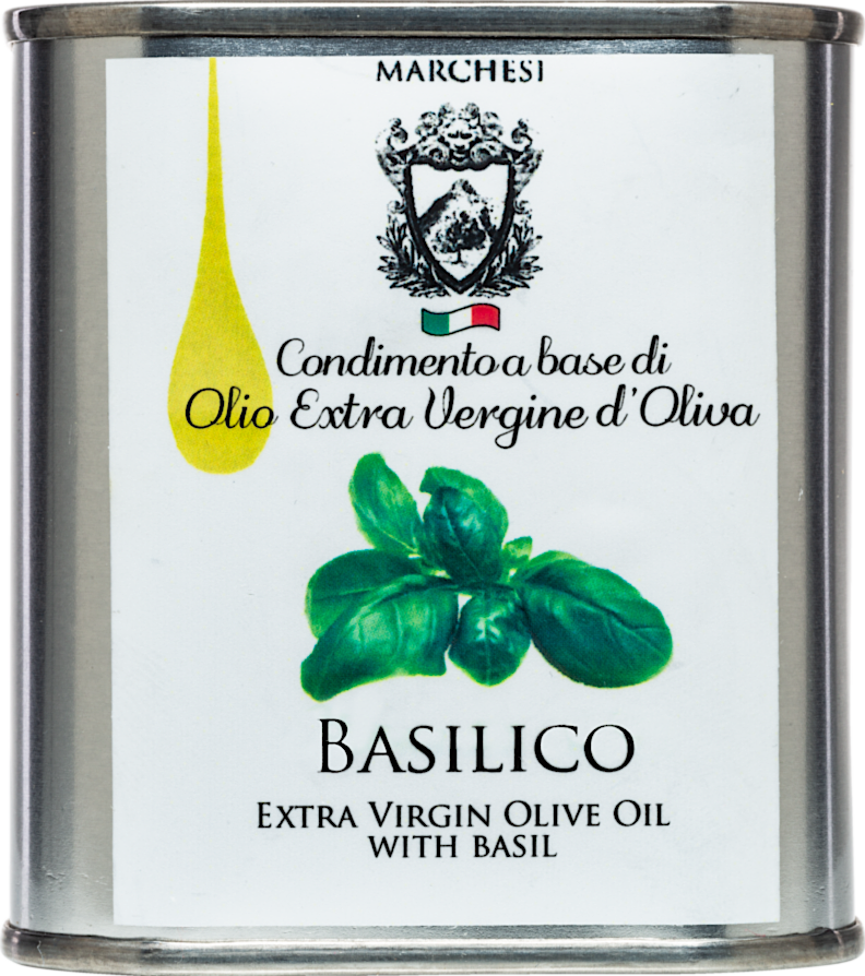Basilico Olio Extra Vergine d Oliva - Azienda Agricola Marchesi - Feinkost - Essig & Öle