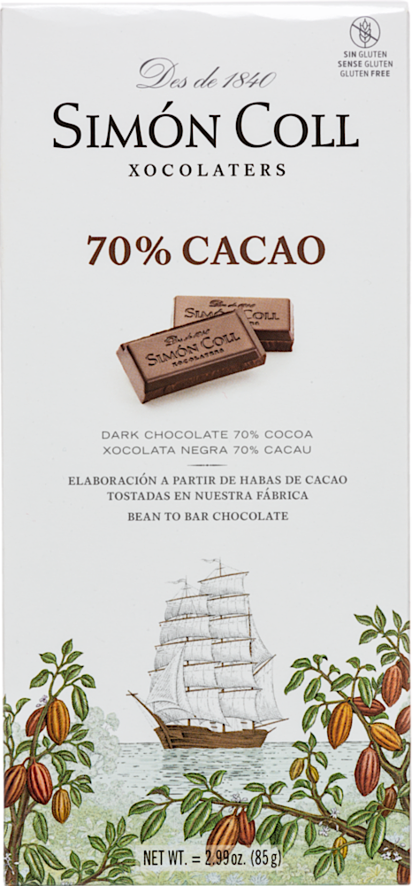 Chocolate 70 % Cacao - Chocolates Simón Coll - Feinkost - Schokolade