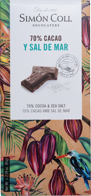 Chocolate 70 % Cacao y Sal de Mar - Chocolates Simón Coll - Feinkost - Schokolade
