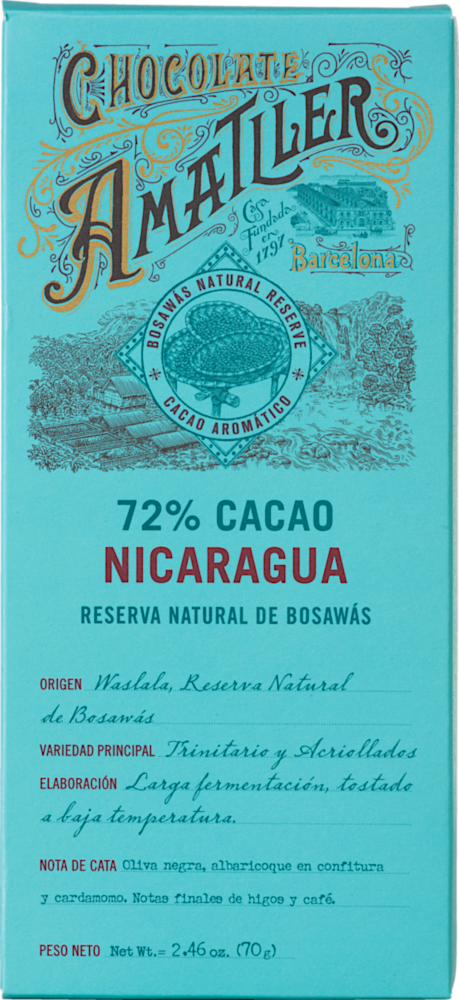 Chocolate Amatller 72 % Cacao Nicaragua - Chocolate Amatller - Simón Coll - Feinkost - Schokolade