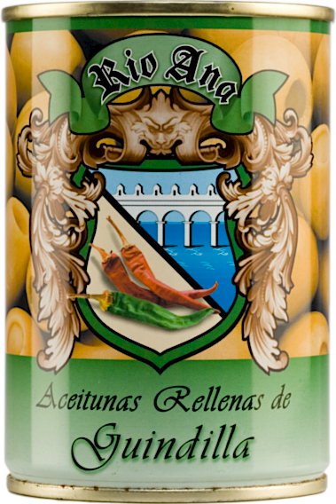 Aceitunas Rellenas de Guindilla - Aceitunera del Guadiana S.L. (Marke: Rio Ana) - Feinkost - Oliven & Tapas