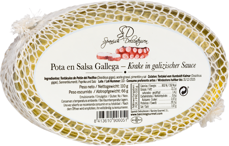 Pota en Salsa Gallega - Barcino Gourmet S.L./Spanish Delicatessen - Feinkost - Fische & Meeresfrüchte
