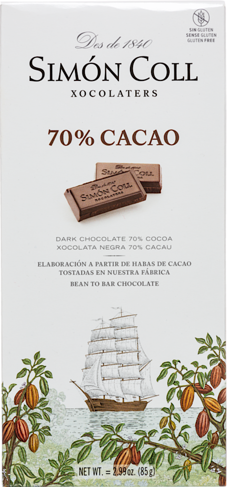 Chocolate 70 % Cacao - Chocolates Simón Coll - Feinkost - Süß