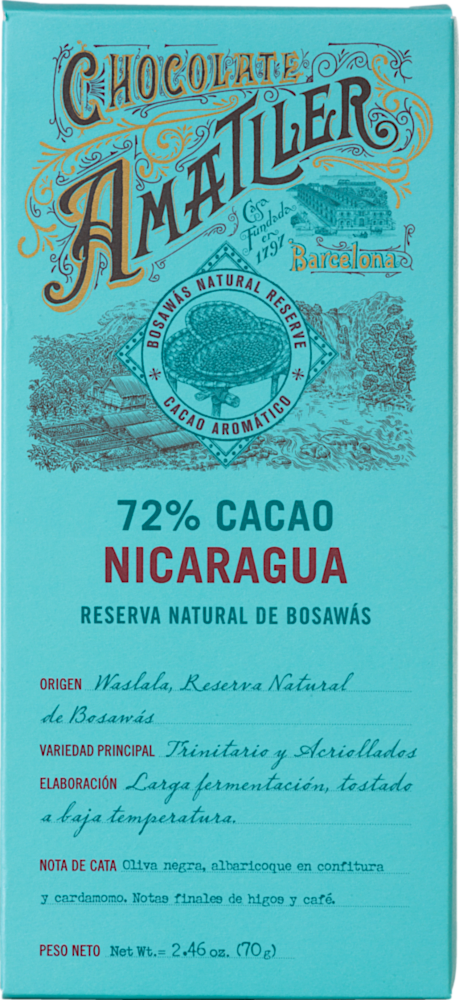 Chocolate Amatller 72 % Cacao Nicaragua - Chocolate Amatller - Simón Coll - Feinkost - Süß