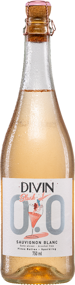 Divin Sparkling Sauvignon Blanc Blush Rosé 0.0%  - Divin NoLow - Alkoholfrei - Frankreich