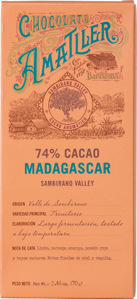 Chocolate Amatller 74 % Cacao Madagscar - Chocolate Amatller - Simón Coll - Feinkost - Süß