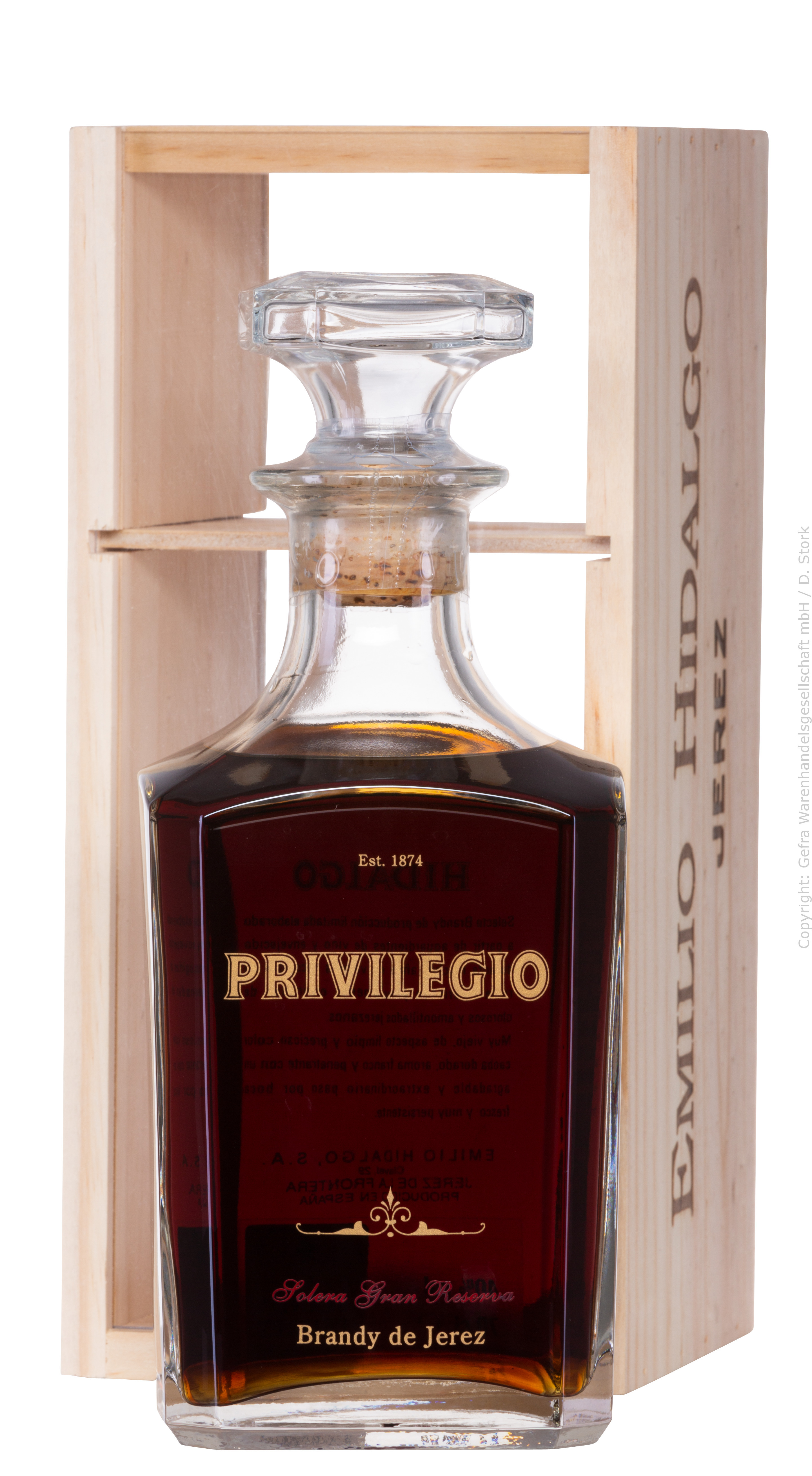 Brandy Hidalgo Privilegio Solera Gran Reserva 1er Holzkiste – Bild 2