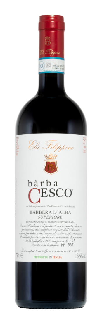 Bärba Cesco Barbera d' Alba Superiore 2019 - Elio Filippino - Rotwein - Italien