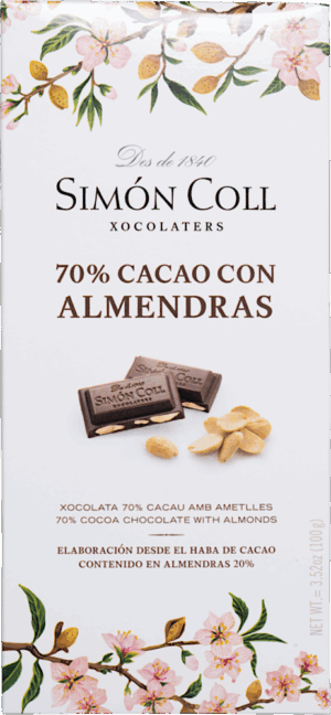 Chocolate 70 % Cacao con Almendras - Chocolates Simón Coll - Feinkost - Süß