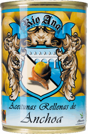 Aceitunas Rellenas de Anchoa - Aceitunera del Guadiana S.L. (Marke: Rio Ana) - Feinkost - Oliven & Tapas