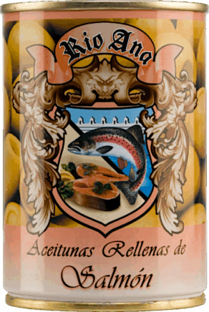 Aceitunas Rellenas de Salmón - Aceitunera del Guadiana S.L. (Marke: Rio Ana) - Feinkost - Oliven & Tapas