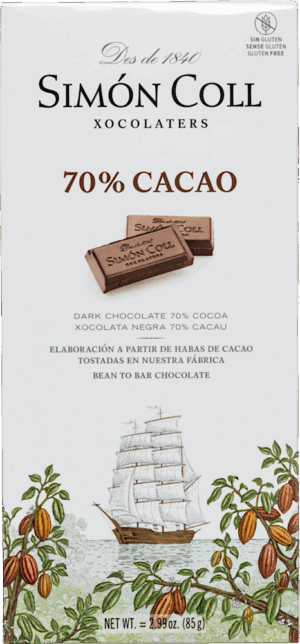 Chocolate 70 % Cacao - Chocolates Simón Coll - Feinkost - Süß