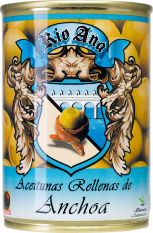 Aceitunas Rellenas de Anchoa - Aceitunera del Guadiana S.L. (Marke: Rio Ana) - Feinkost - Oliven & Tapas