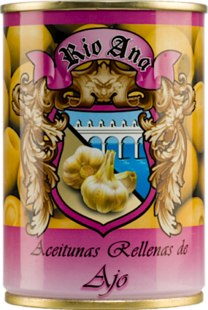 Aceitunas Rellenas de Ajo - Aceitunera del Guadiana S.L. (Marke: Rio Ana) - Feinkost - Oliven & Tapas